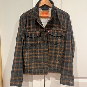 NWT Levi’s Plaid Corduroy Trucker Jacket, Small